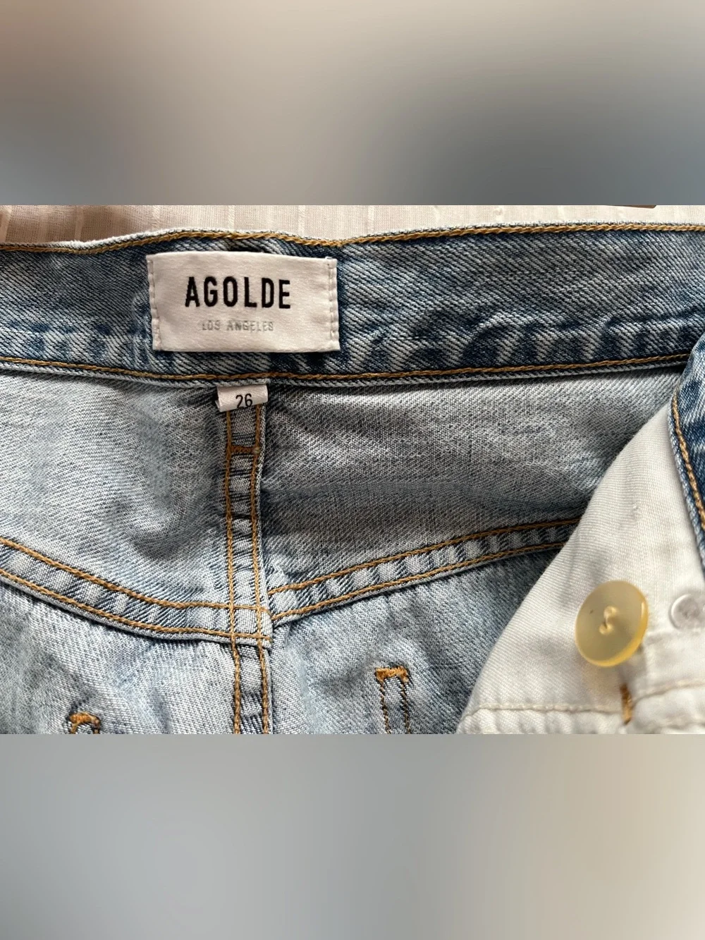 Agolde Light Blue Relaxed Straight Jeans size 26